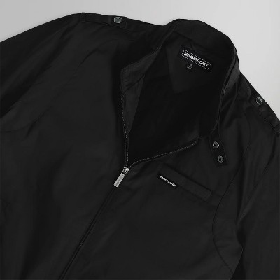 Members Only Men's Iconic Racer Quilted Lining Jacket - Large - Black — фото 7
