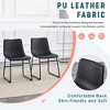 Set of 4 Suede Dining Chairs, Comfortable Bar Stools for Industrial and Vintage Style, 17.7*20.87*37in - 3 of 4