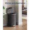 13 Gallon Black Plastic Kitchen Trash Can ¨C Durable Step-On Pedal, Rustproof, Soft-Close Lid, Liner Rim, Rear Handle - 2 of 4