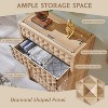 SinCiDo 5 Drawer Dressers for Bedroom, Wood Tall Closet Chest of Drawers with Diamond Panel Decorate, Mid Century Modern Storage Organizer - 2 of 4
