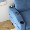 KTMBDW Convertible Sectional Sofa Couch, 3 Seat L-Shaped Sofa with Fabric Ottoman Small Couch for Small Apartments, Living Room and Office - 4 of 4