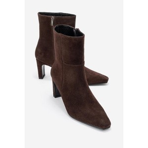 Elias - Brown Suede Genuine Leather Block Heel Boot (Women) | Forever & Always Shoes - 1 of 4