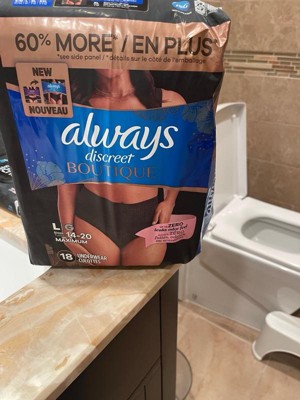Always Discreet Boutique Underwear Women's Incontinence - Maximum  Protection - Small/large - 48ct : Target