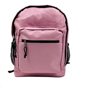 K-Cliffs Backpack 17.5" Student College Bookbag School Bag Travel Hiking Daypack with Side Pockets Pink 24 - 1 of 4