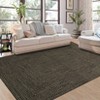 Machine Washable Modern Braided Print Area Rug 10x13 Large Living Room Rug Stain Resistant Carpet Non Slip Low Pile Soft Folding Rug - 4 of 4