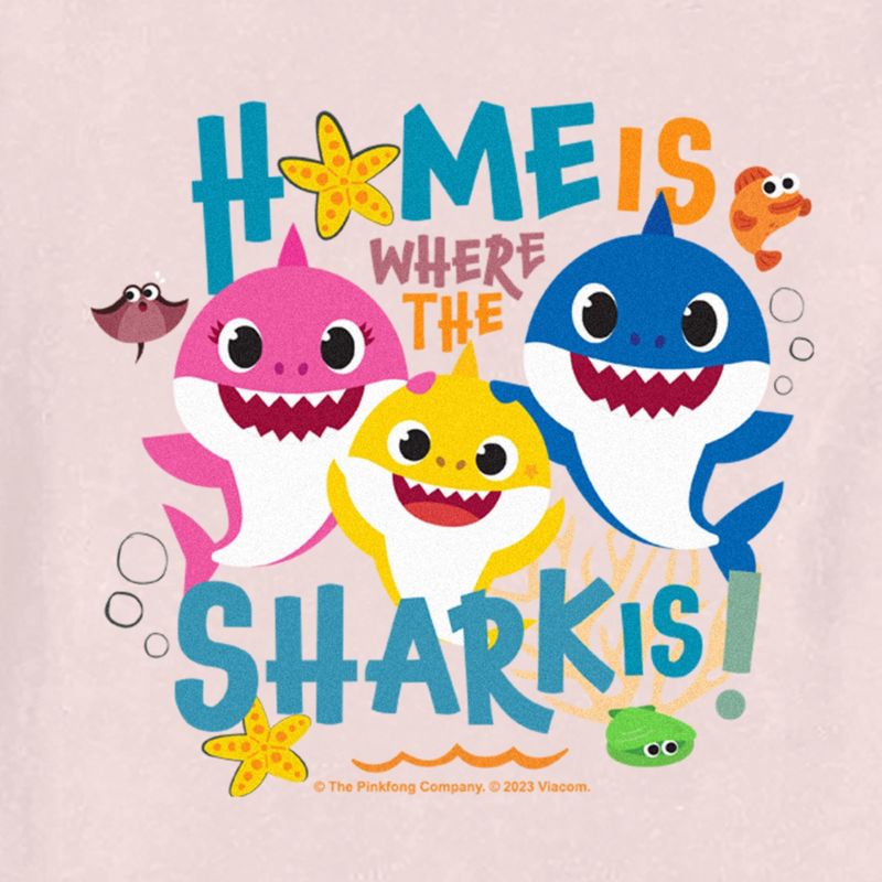 Toddler's Baby Shark Home Is Where the Shark Is Family T-Shirt, 2 of 4
