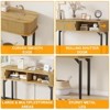 Console Table with Storage,Wood Sofa Table with Sliding Door,Entryway Table - 4 of 4