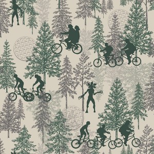 Netflix Stranger Things Hawkins Woods Peel and Stick Kids' Wallpaper Brown - RoomMates - 1 of 4