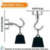 Racxily 10 Pack Dia Strong Magnetic Hook Hanger N52 Neodymium Clamping Magnet Hooks USA - 3 of 4