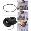 Premium Black Leather Cord Choker with Double Knot and Cowrie Shell, Adjustable for Women Men - 3 of 4