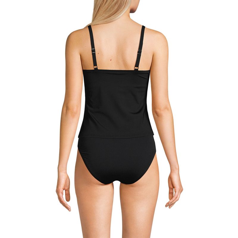 Lands' End Women's Chlorine Resistant Square Neck Tankini Swimsuit Top, 2 of 4