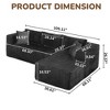 Luxurious 105" L-Shaped Cloud Sofa - Ultra Deep Modular Sectional with Plush Cushions, Perfect for Lounge & Family Room (Easy Assembly) - 3 of 4