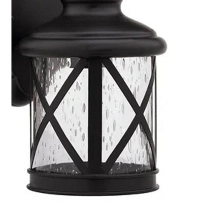 Milania Adora 16'' Rubbed Bronze Outdoor Wall Sconce with Seedy Glass