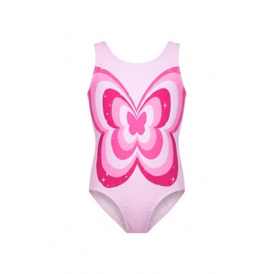 Mia Belle Girls Butterfly Bloom Y2K Pink One-Piece Swimsuit Mia Belle Girls, Pink, 10/12 — фото 2
