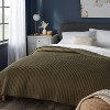 Twin/Twin Extra Long Washed Cotton Sateen Quilt Dark Olive Green - Threshold™: OEKO-TEX Certified, 250 Thread Count - image 2 of 3