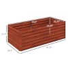 SEVOBAL Planters Tall Planter Box - Deep Soil Space Open Base Design Comfortable Height for Vegetables, Flowers, Dark Brown, 70.75"*35.5"*23.25" - 3 of 4