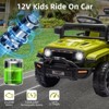 YTROPOW Ride On Truck Car, 12V Ride On Toy w/Parent Remote Control, Steering Wheel Music, 4-Wheel Spring Suspension, Led Lights - 2 of 4