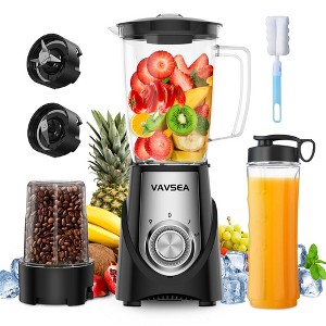 VAVSEA 3-in-1 Smoothie Blender 1000W Blenders and Grinder Combo for Kitchen with 2 Speeds & Pulse, BPA-Free - 1 of 4