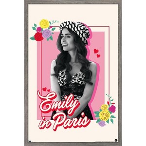 Trends International Emily In Paris - Flowers Framed Wall Poster Prints - 1 of 4