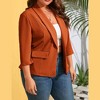 MISSKY Womens Plus Size Casual Blazer Office 3/4 Sleeve Open Front Cardigans Jacket Work Suit with Pockets - 3 of 4