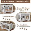 47" Dog Furniture Crate, Large Furniture Style Dog Crate w/ 2 Storage Draws & Removable Divider & Triple Door Design for Large/Medium/Small Dogs - 4 of 4