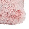 Juvale 2 Pack Decorative Throw Pillow Covers 20x20 in, Blush Pink Faux Fur - 4 of 4