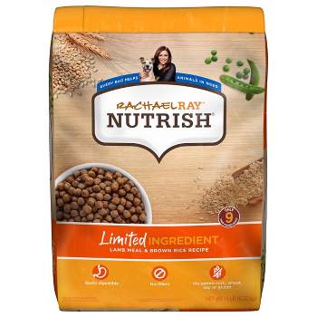 Rachael Ray Nutrish Just 6 Limited Ingredient Diet Lamb Meal & Brown Rice Recipe Adult Dry Dog Food - 14lbs