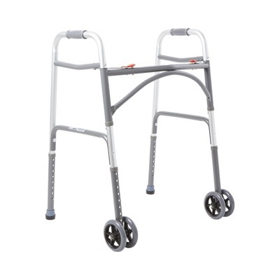 McKesson Bariatric Walker with Wheels, 500 lbs Capacity, 2 Count