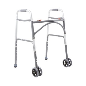 McKesson Bariatric Walker with Wheels, 500 lbs Capacity, 2 Count - 1 of 3