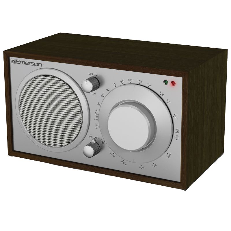 Emerson® Tabletop AM/FM Radio with Built-in Speaker, ER-7001, Brown, 1 of 4