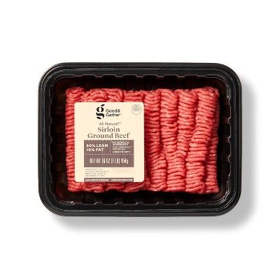 All Natural 90/10 Ground Beef Sirloin - 1lb - Good & Gather™