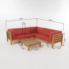 Maggift Patio Seating Sets Outdoor, Featuring Unique Design, Ideal for Chats, Perfect for Gardens, Living Spaces, Red, 88.5"*88.5"*26.5" - 4 of 4