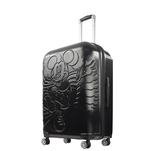 Ful Disney Textured Mickey Mouse 21in Hard Sided Rolling Luggage, Rose Gold