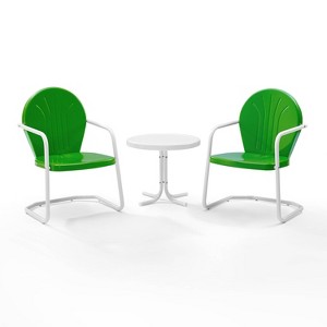Griffith 3pc Outdoor Conversation Set - Kelly Green - Crosley - 1 of 4