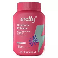 Welly Acetaminophen Headache Reliever Softgels - 50ct