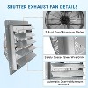 Acekool 20 Inch Wall Mounted Shutter Exhaust Fan, 3500 CFM, 1500 RPM, Low Noise, Aluminum Auto Shutter, Garage, Attic, Greenhouse Ventilation - 4 of 4