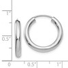 Black Bow Jewelry 3mm x 20mm 14k White Gold Polished Endless Tube Hoop Earrings - 4 of 4
