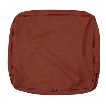 25" x 22" x 4" Montlake Water-Resistant Patio Back Cushion Slip Cover Heather Henna Red - Classic Accessories