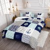Children's cartoon racing-themed three-piece bedding set,speed and passion extreme sports game-themed bedding, Black - 4 of 4