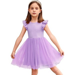 Arshiner Toddler Tutu Dress Little Girls Fluffy Summer Dresses Casual Party Tulle Sundress for Kids - 1 of 4