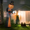 SEVOBAL Inflatable Holiday Decorations 12ft Holiday Pumpkin Reaper with Skeleton Skull Outdoor Decoration for Garden, Lawn, Orange, 11.4"*8.7"*12.2" - 2 of 4