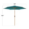 Best Choice Products 10ft Outdoor Woodgrain Pattern Steel Market Patio Umbrella w/ Crank, Tilt - 2 of 4