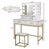 Karl Home | White Makeup Vanity Set with 10 LED Bulbs - 3 of 3