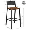 VASAGLE Bar Stools, Set of 2 Bar Chairs, Tall Bar Stools with Backrest, Industrial in Party Room - 3 of 4