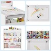 Kids Art desk, Large Kids Craft desk with 2 Chairs, Multi-Functional Art Desk with Storage Shelves for Children Room, Kindergarten, Playroom,School - 3 of 4