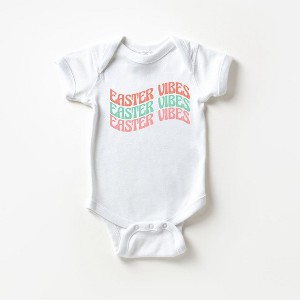 The Juniper Shop Easter Vibes Wavy Stacked Baby Bodysuit - 1 of 2