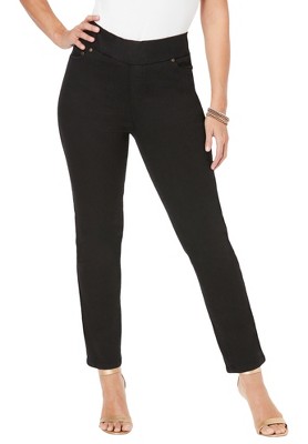 Jessica London Women's Plus Size Comfort Waist Stretch Denim Straight Leg Jean