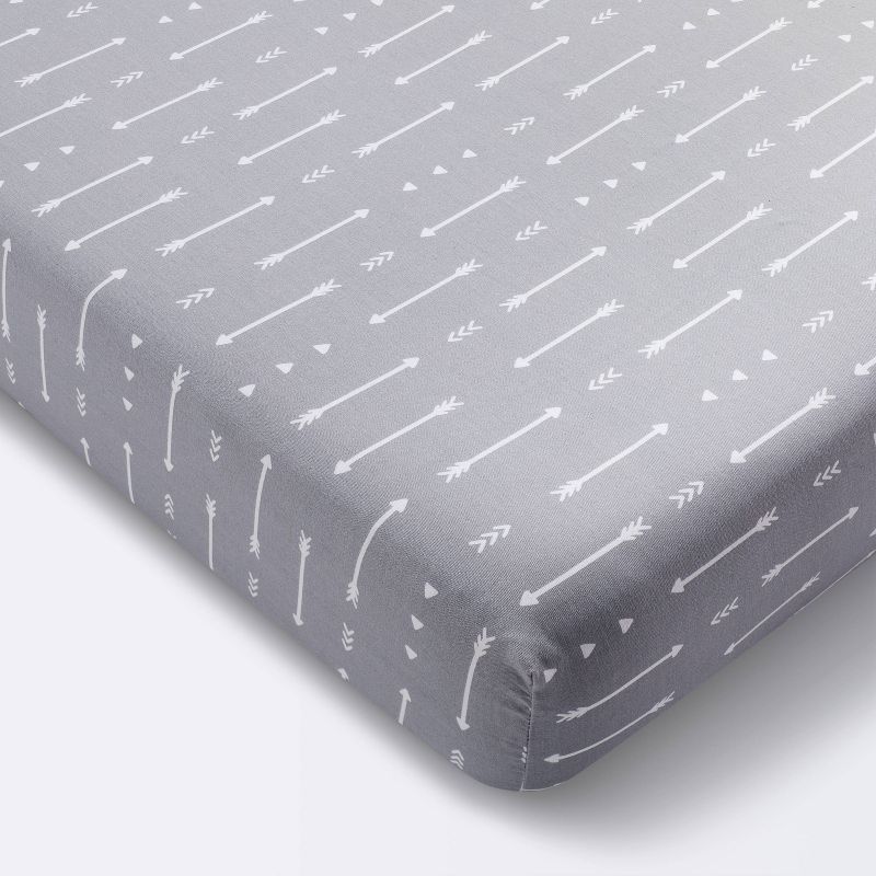 Cotton Fitted Crib Sheet - Arrows Print - Cloud Island&#8482;, 1 of 8