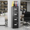 SUXXAN Metal Vertical File Storage Cabinet With 4 Drawer, 4 Lock and Name Card Holder For A4 Letter/legal Size,Assembly Required - 3 of 4