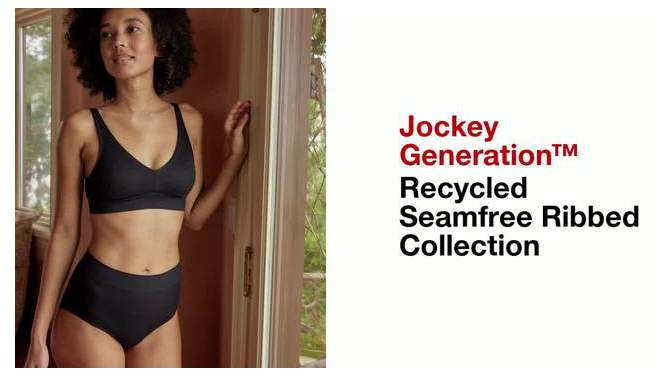 Jockey Generation™ Women's Recycled Seamfree Ribbed Plunge Bralette, 5 of 7, play video